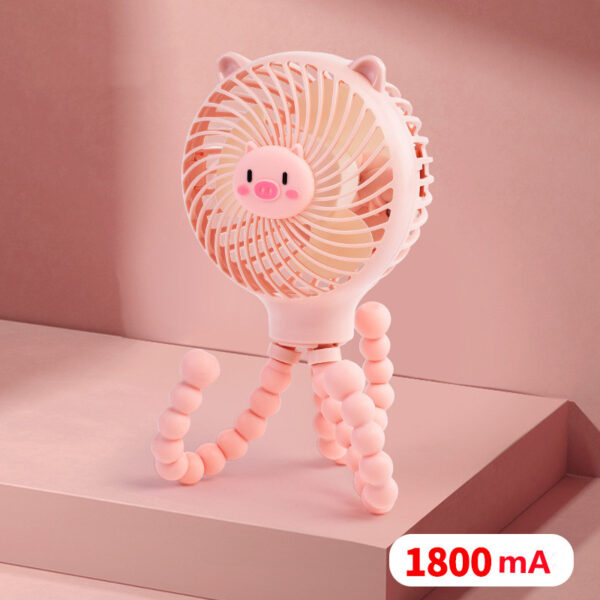 ⁦Stroller Octopus Small Fan Handheld Usb Silent Charging Large-capacity Stroller For Baby⁩ - الصورة ⁦2⁩