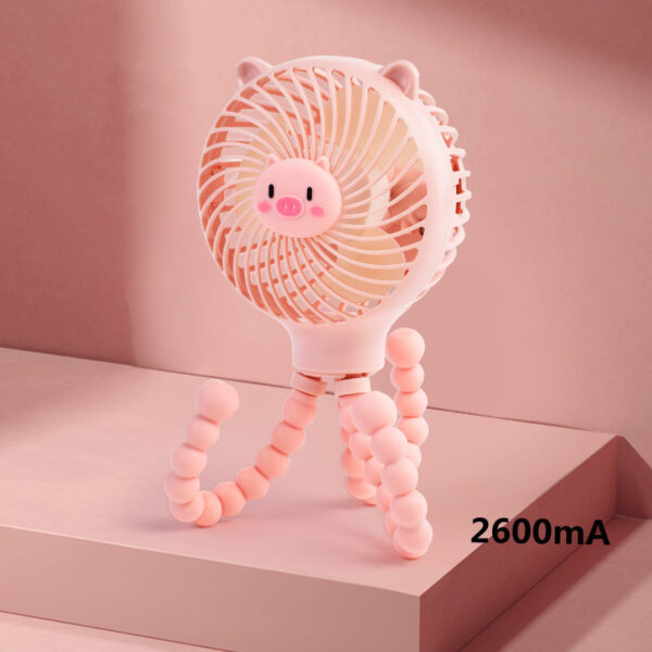 ⁦Stroller Octopus Small Fan Handheld Usb Silent Charging Large-capacity Stroller For Baby⁩ - الصورة ⁦6⁩