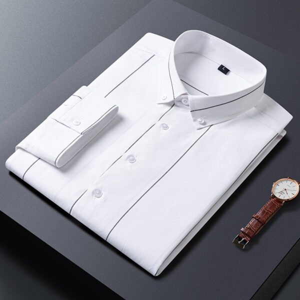 ⁦Men's Striped Shirt Top Summer Thin Style⁩ - الصورة ⁦2⁩