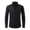 ⁦Full Elastic Force Natural Color Button Men's Plus Size Shirt⁩ - الصورة ⁦6⁩