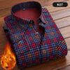 ⁦Men's Plus Velvet Padded Warm Shirt Long Sleeves⁩ - الصورة ⁦9⁩