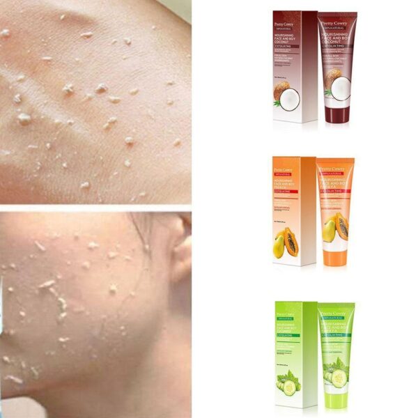 ⁦Cucumber Coconut Papaya Facial Exfoliating Gel Cream 100ml Body Cleansing⁩ - الصورة ⁦5⁩