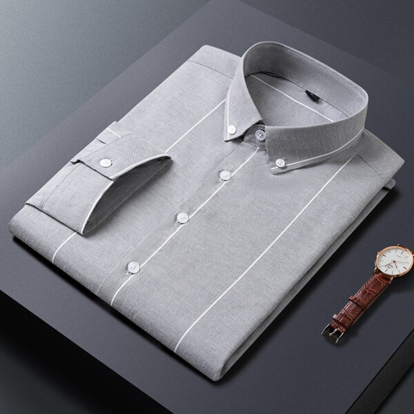 ⁦Men's Striped Shirt Top Summer Thin Style⁩ - الصورة ⁦5⁩
