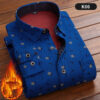 ⁦Men's Plus Velvet Padded Warm Shirt Long Sleeves⁩ - الصورة ⁦8⁩