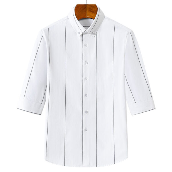 ⁦Men's Striped Shirt Top Summer Thin Style⁩ - الصورة ⁦4⁩