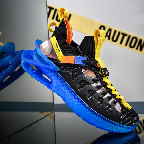 ⁦Sports Shoes Men's Summer Breathable Plus Size Running Men's Casual Korean Style Old Shoes Trend⁩ - الصورة ⁦4⁩