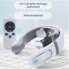 ⁦Wireless Electronic Neck Massager 4D Shiatsu Cervical Massager Stiff Neck Massage Health Care Therapy Pulse Pain Relief⁩ - الصورة ⁦4⁩