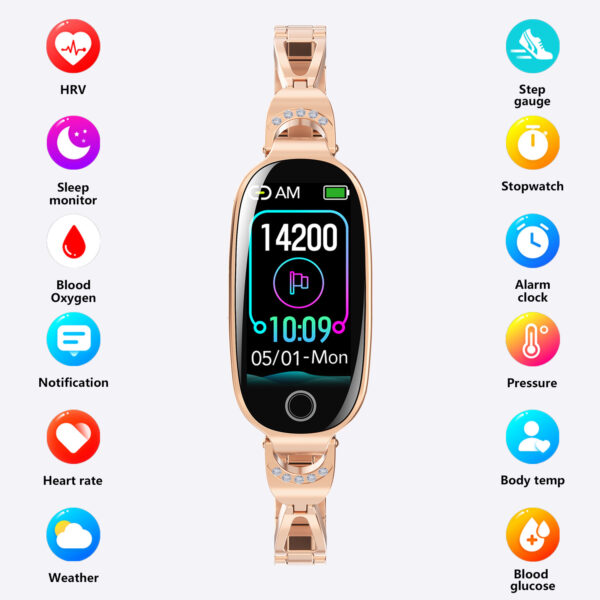 ⁦Women's Smart Watch Non-invasive Blood Glucose Menstrual Reminder⁩ - الصورة ⁦4⁩