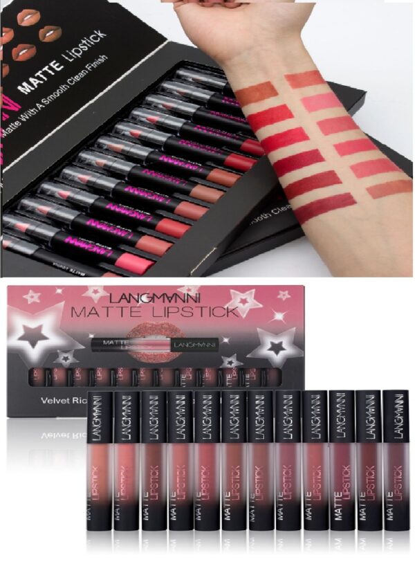 ⁦Matte Lipstick Waterproof Long-lasting Velvet Lipstick Set⁩ - الصورة ⁦9⁩