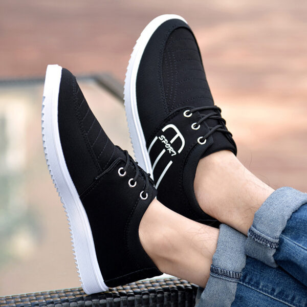 ⁦2021 new autumn air shoes men's casual shoes sneakers slip Korean fashion shoes⁩ - الصورة ⁦3⁩