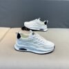 ⁦White Laceup Sneakers Fashion Breathable Mesh Flat Shoes Lightweight Versatile Casual Running Walking Shoes⁩ - الصورة ⁦8⁩