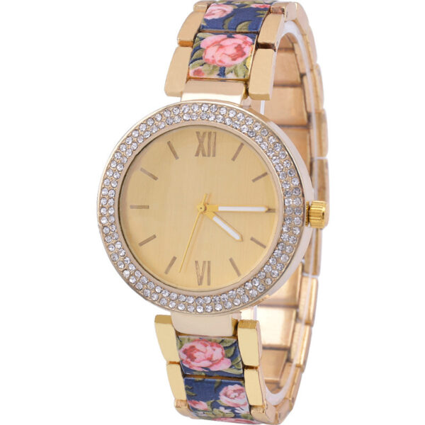 ⁦Fashion Printing Steel Watch Women⁩ - الصورة ⁦2⁩