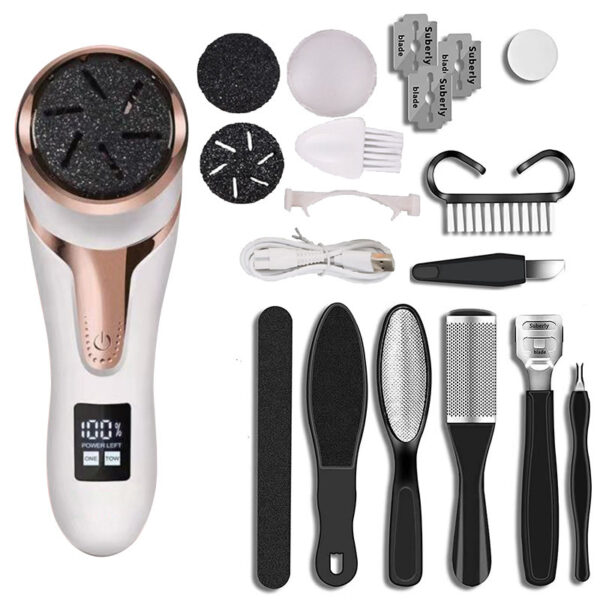 ⁦LCD Digital Display Electric Vacuum Cleaner Foot Scrubber Exfoliating Pedicure Beauty Supplies Gadgets⁩ - الصورة ⁦5⁩