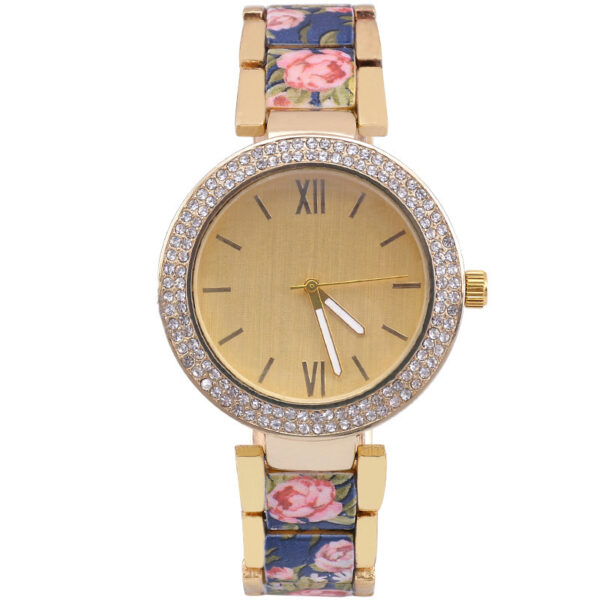 ⁦Fashion Printing Steel Watch Women⁩ - الصورة ⁦5⁩