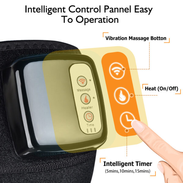 ⁦Electric Infrared Heating Knee Massager Wrap Elbow Joint Support Vibration Therapy Physiotherapy Machine Pain Relief Massageador⁩ - الصورة ⁦6⁩
