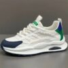 ⁦White Laceup Sneakers Fashion Breathable Mesh Flat Shoes Lightweight Versatile Casual Running Walking Shoes⁩ - الصورة ⁦5⁩
