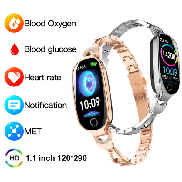 ⁦Women's Smart Watch Non-invasive Blood Glucose Menstrual Reminder⁩ - الصورة ⁦5⁩