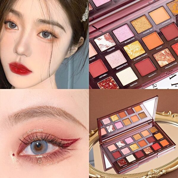 ⁦Makeup Palette 18 Color Eye Shadow Matte Bead Lazy Eye Shadow Palette⁩ - الصورة ⁦5⁩